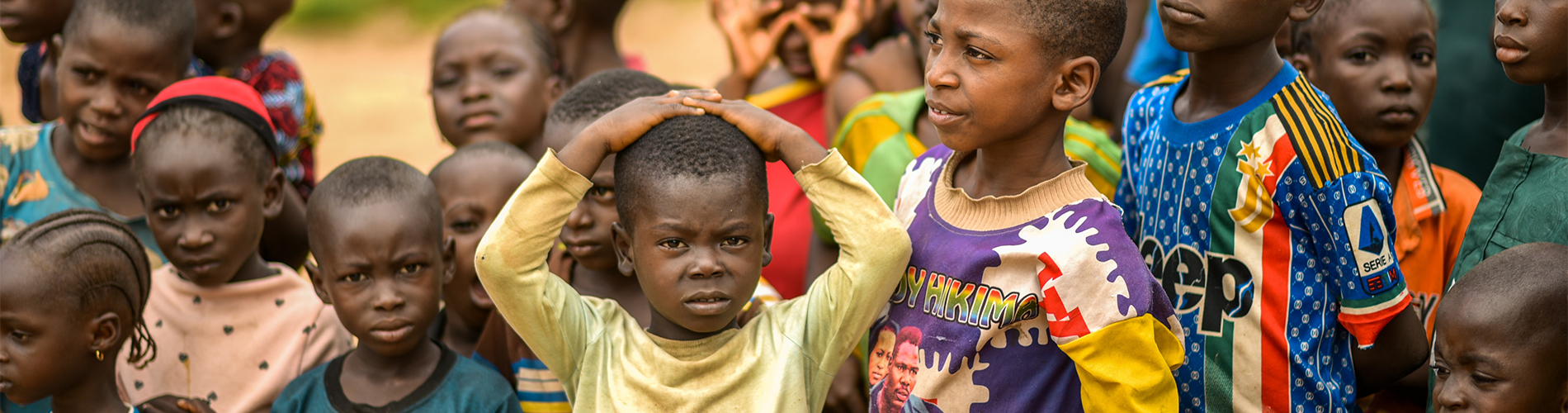 A group of young Sudanese kids