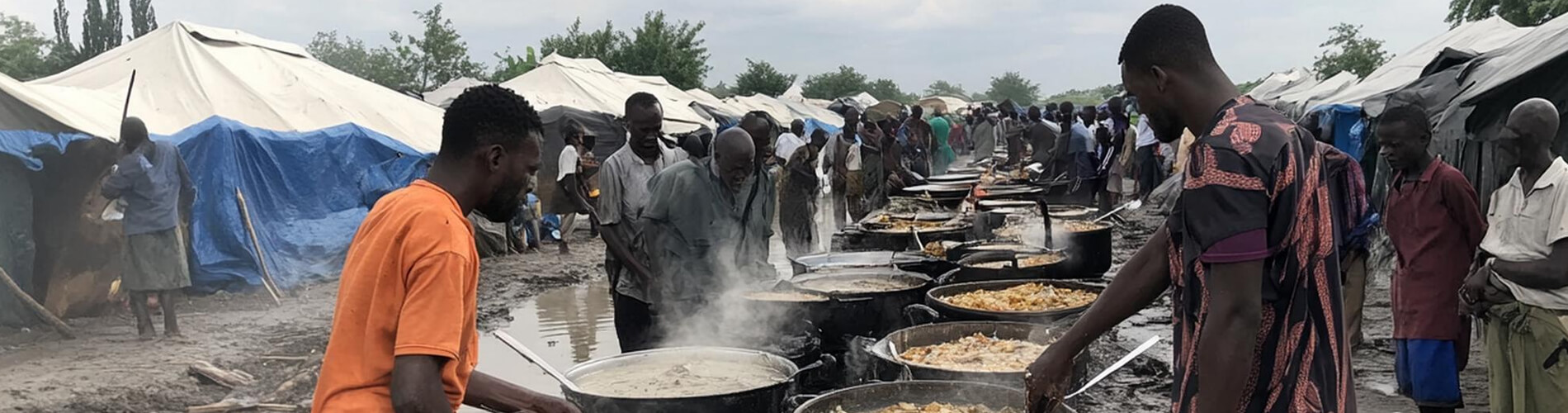 Food pantry at the Sudanese refugee camp