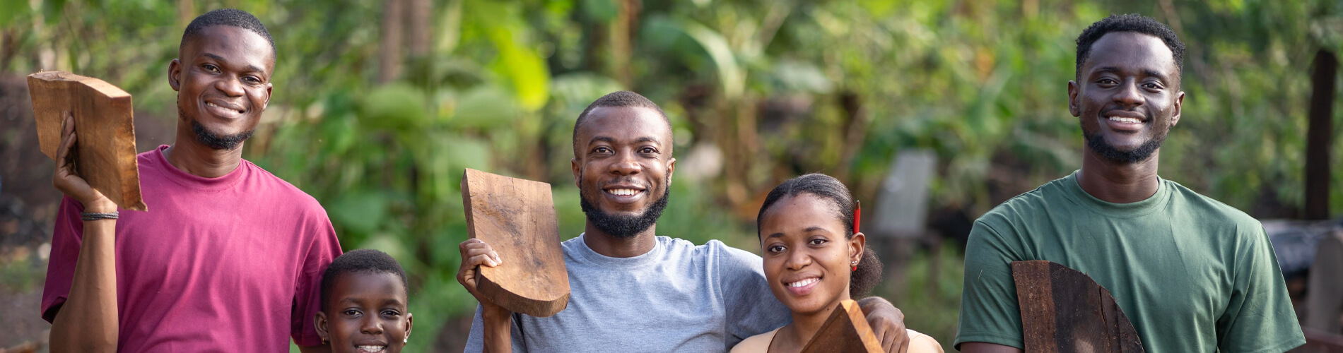 Sudanese youth smiling towards camera