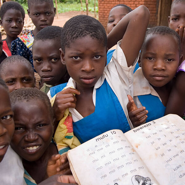 Group of kids looking at the camera