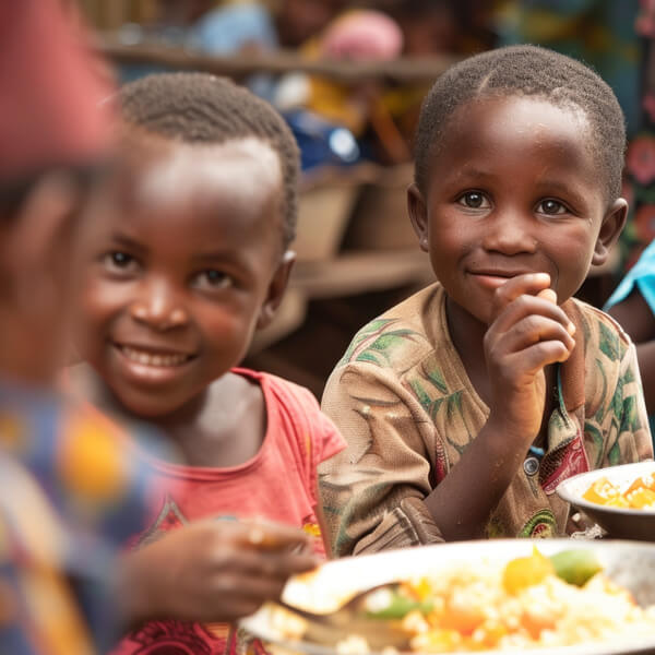 Happy Sudanese children